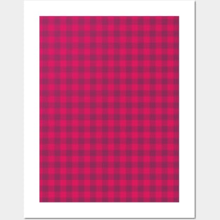 Dark Pink and Purple Plaids 008#001 Posters and Art